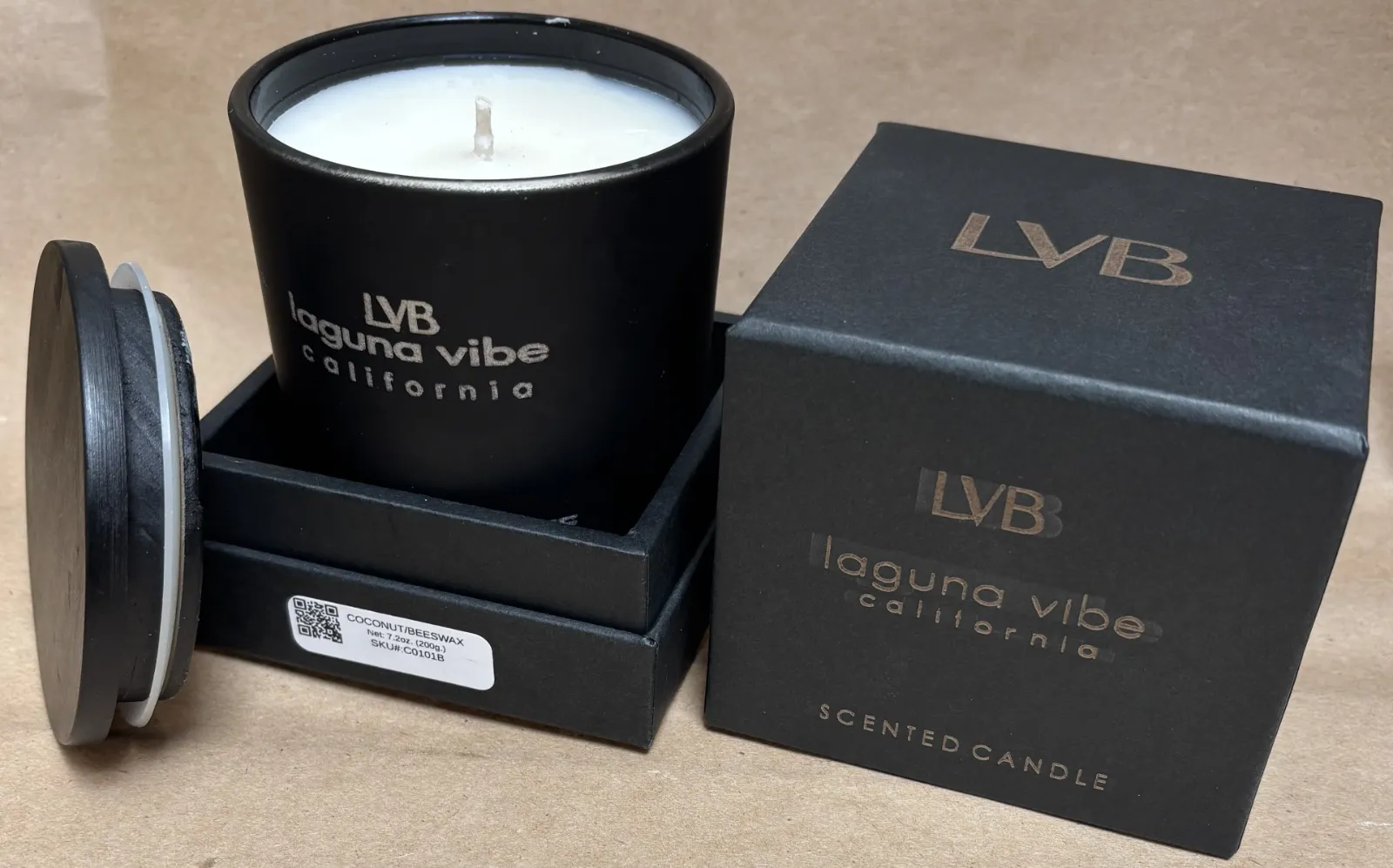 Single Wick Black Cubic Box